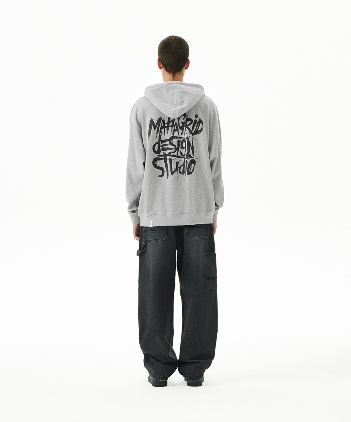 마하그리드(MAHAGRID) SLASH LOGO HOODIE GREY(MG2FFMM427A)
