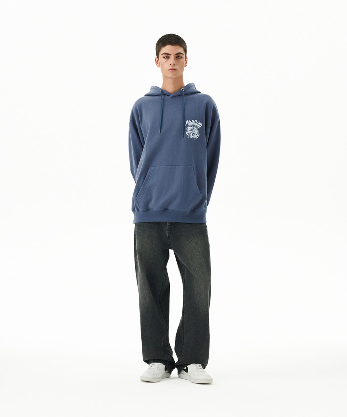 마하그리드(MAHAGRID) SLASH LOGO HOODIE NAVY(MG2FFMM427A)