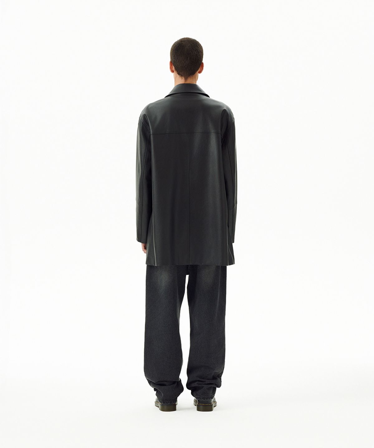 마하그리드(MAHAGRID) FAUX LEATHER CARCOAT BLACK(MG2FFMC840A)