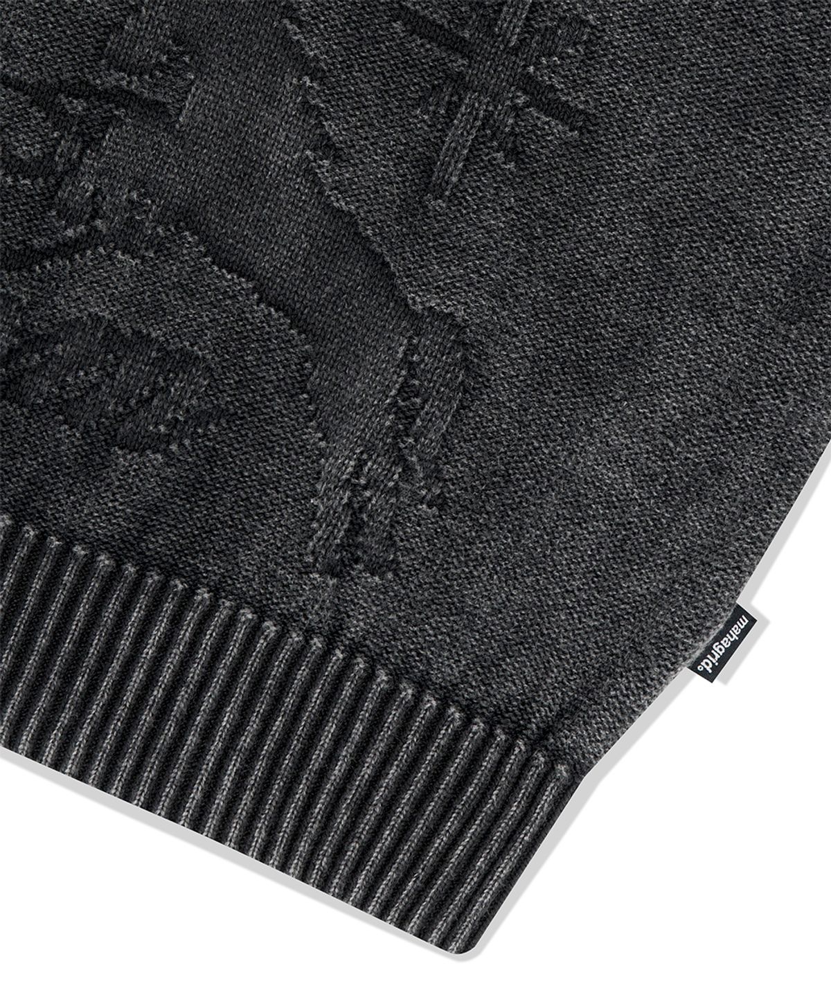 마하그리드(MAHAGRID) PIGMENT FLAG KNIT SWEATER BLACK(MG2FFMK602A)