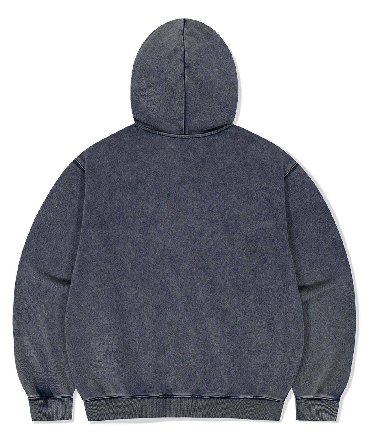 마하그리드(MAHAGRID) WASHED CUT OFF APPLIQUE HOOD ZIP UP NAVY(MG2FFMM496A)