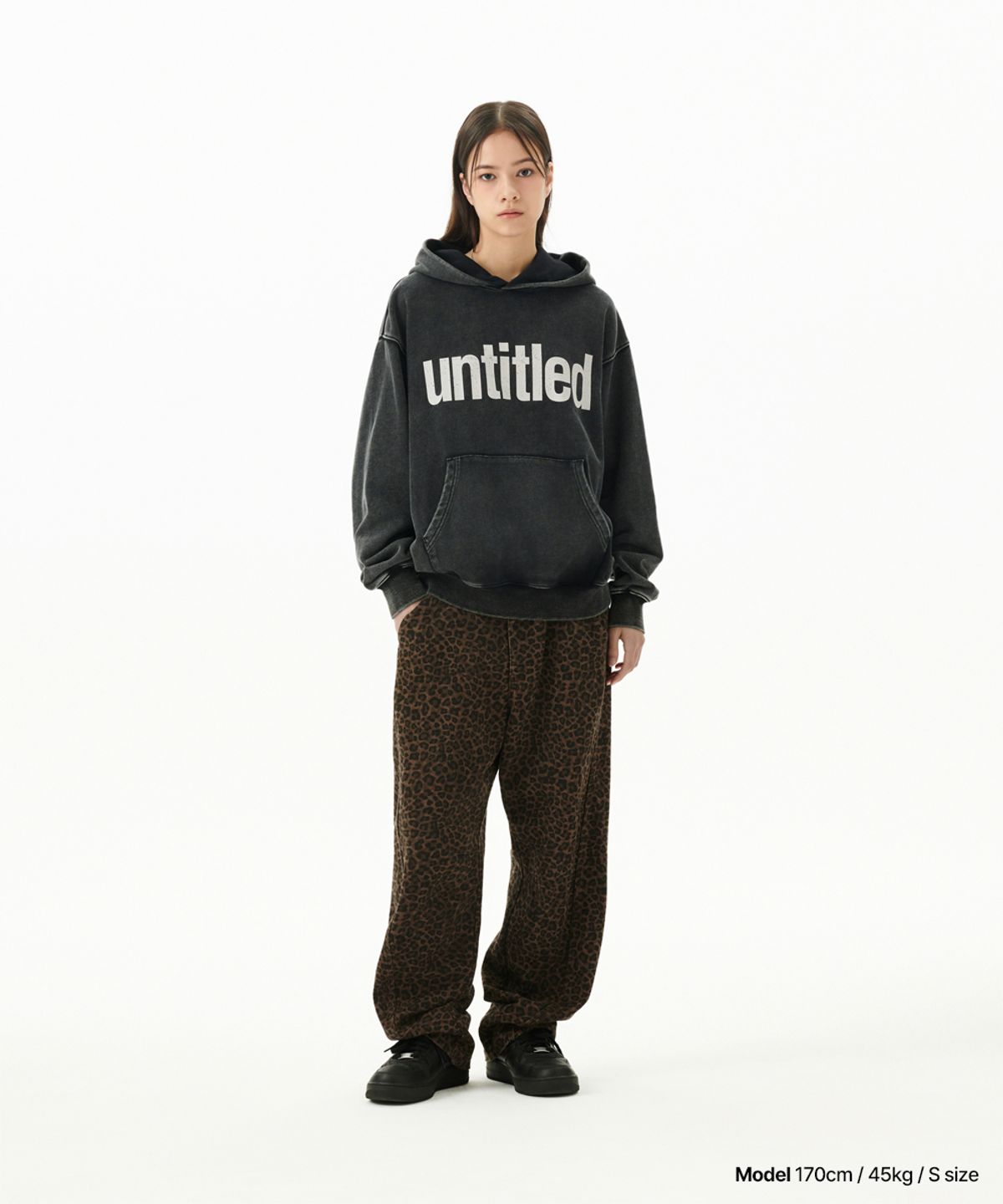 마하그리드(MAHAGRID) FADED UNTITLED HOODIE BLACK(MG2FFMM410A)
