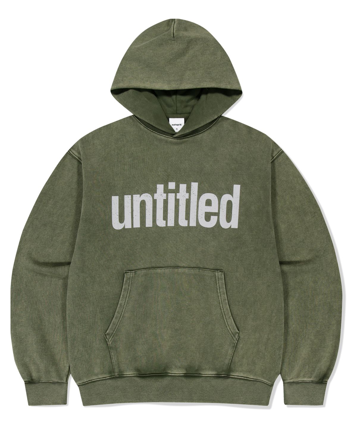 마하그리드(MAHAGRID) FADED UNTITLED HOODIE KHAKI(MG2FFMM410A)