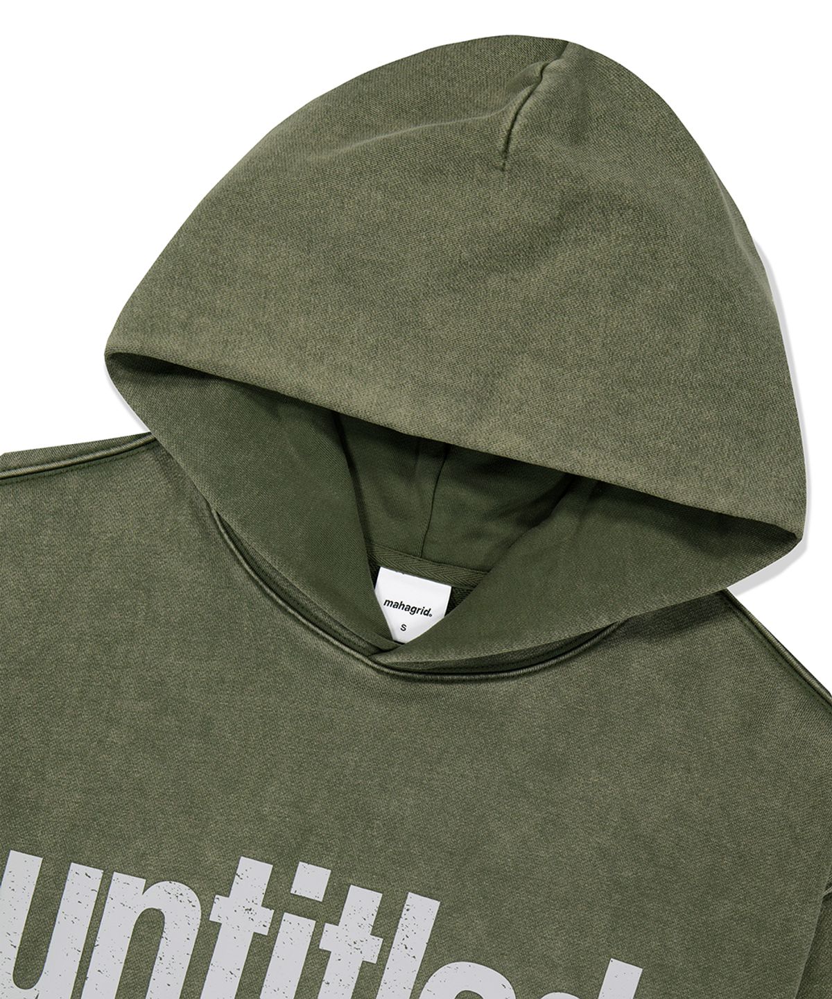 마하그리드(MAHAGRID) FADED UNTITLED HOODIE KHAKI(MG2FFMM410A)