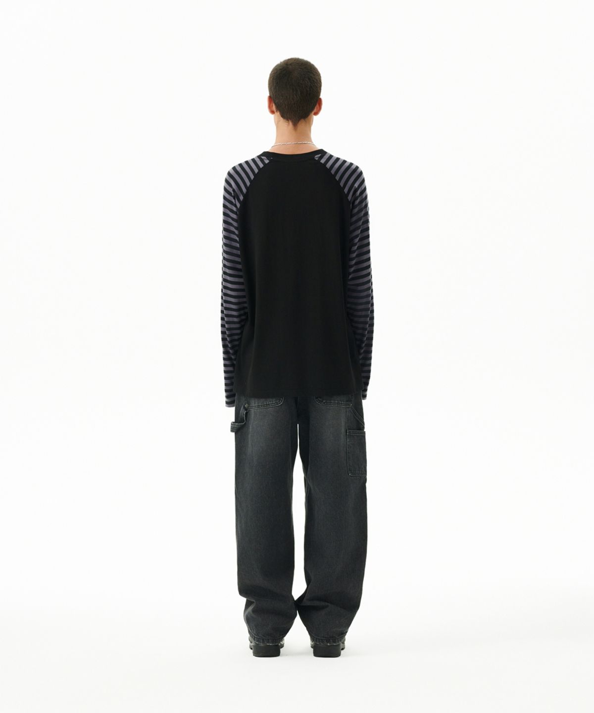 마하그리드(MAHAGRID) ROCK STAR RAGLAN STRIPE LS TEE BLACK(MG2FFMT570A)