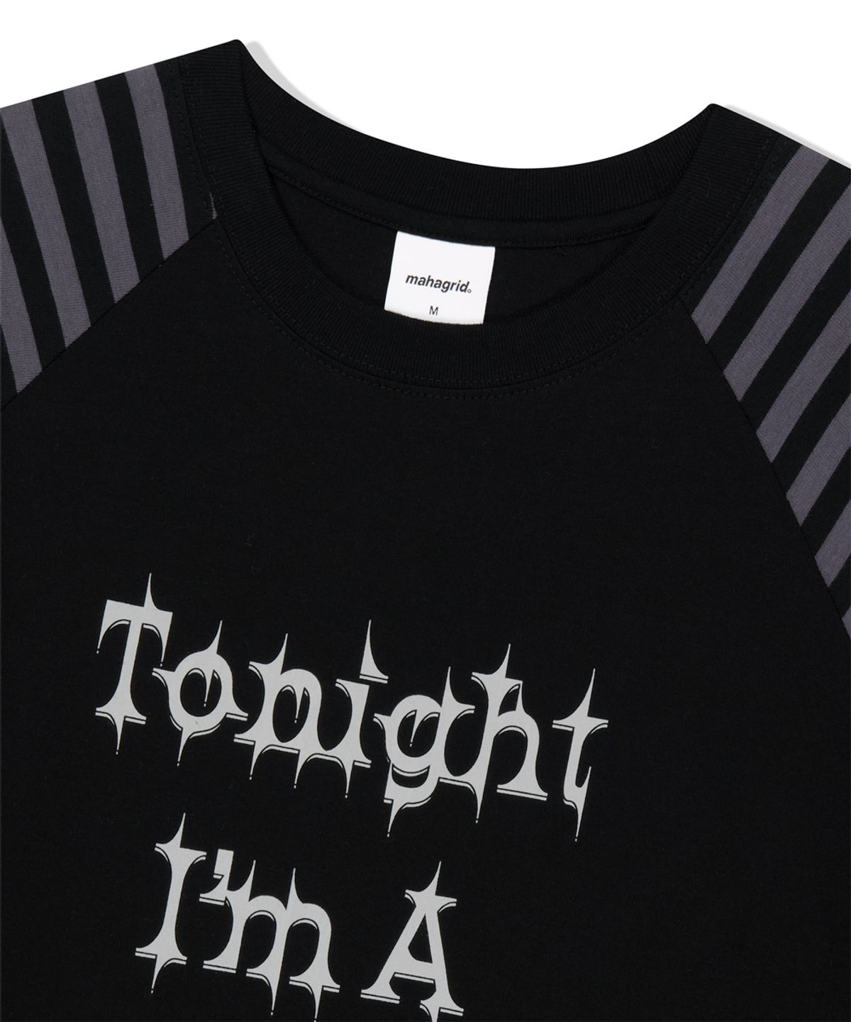 마하그리드(MAHAGRID) ROCK STAR RAGLAN STRIPE LS TEE BLACK(MG2FFMT570A)