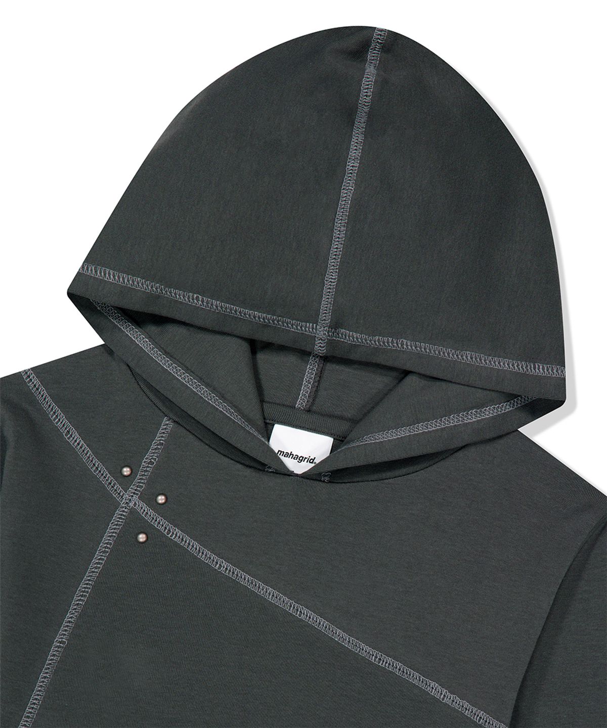 마하그리드(MAHAGRID) CURVED SLIM HOODIE GREY(MG2FFFM419A)