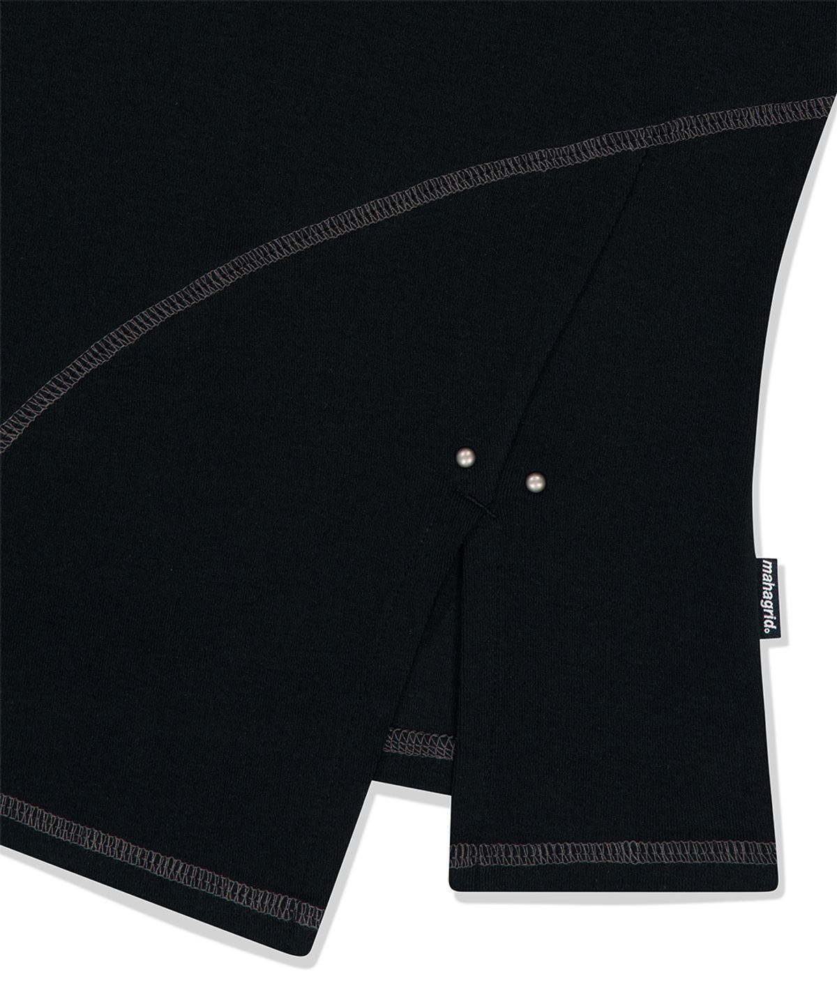 마하그리드(MAHAGRID) CURVED SLIM HOODIE BLACK(MG2FFFM419A)