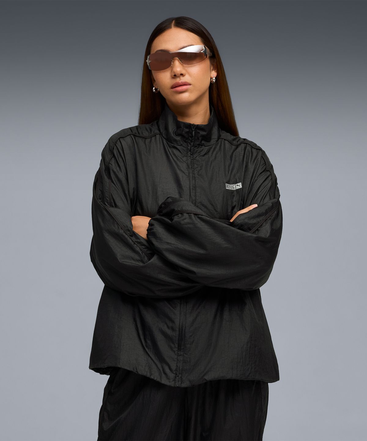 푸마(PUMA) 푸마 x 로제 T7 오버사이즈 트랙 자켓 WV - 블랙 / 633793-01