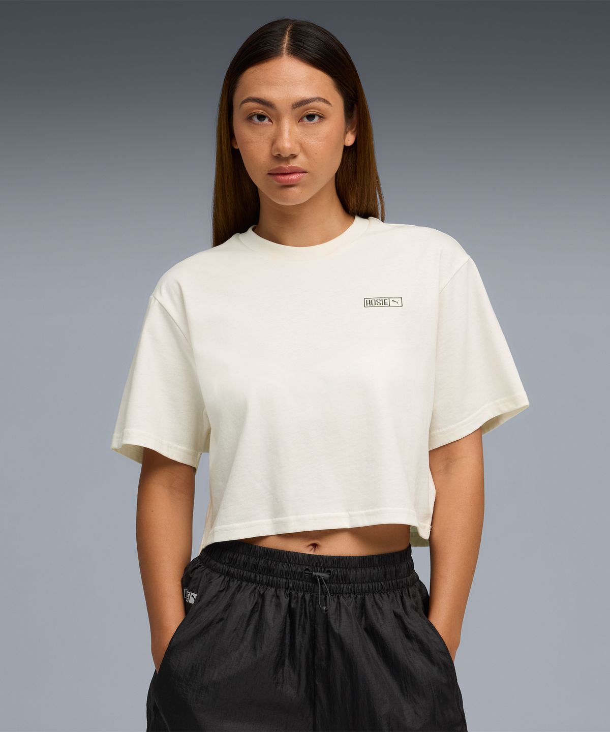 푸마(PUMA) 푸마 x 로제 릴렉스드 티 - 웜 화이트 / 633806-77