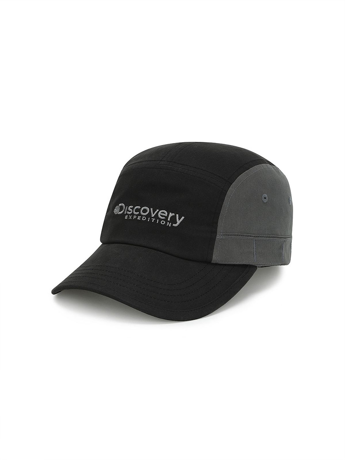 디스커버리 익스페디션(DISCOVERY EXPEDITION) 워싱 코튼 컬러블럭 캠프캡 (BLACK)