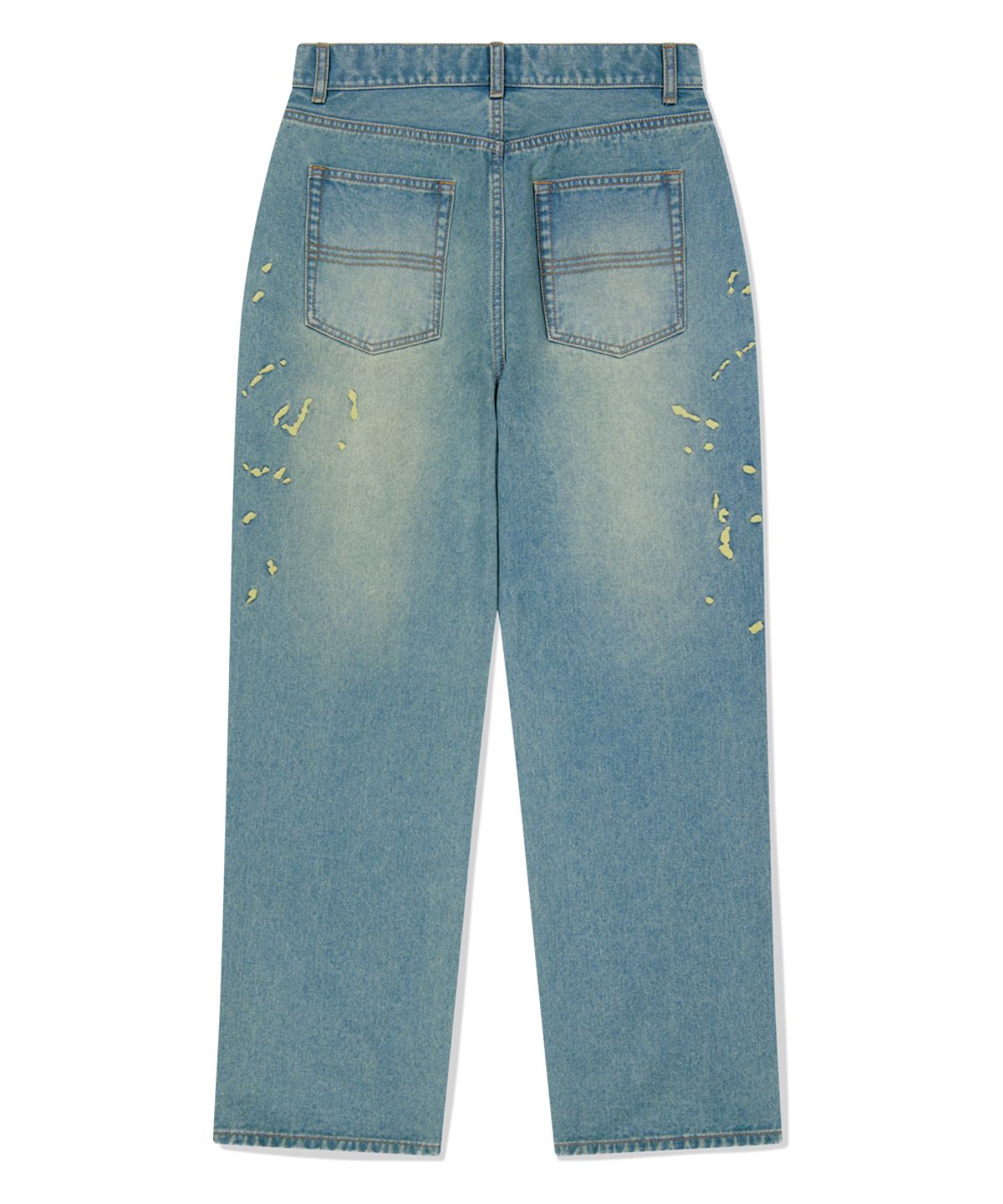 마하그리드(MAHAGRID) EMB SPLATTER DENIM PANT BLUE(MG2FFMD110A)