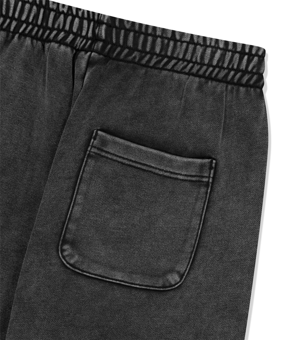 마하그리드(MAHAGRID) WASHED CUT OFF APPLIQUE SWEAT PANT BLACK(MG2FFMPA06A)