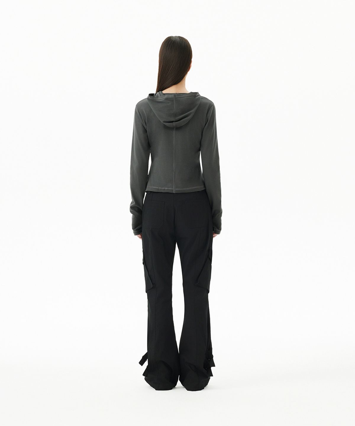 마하그리드(MAHAGRID) UTILITY CARGO FLARE PANT BLACK(MG2FFFPA11A)