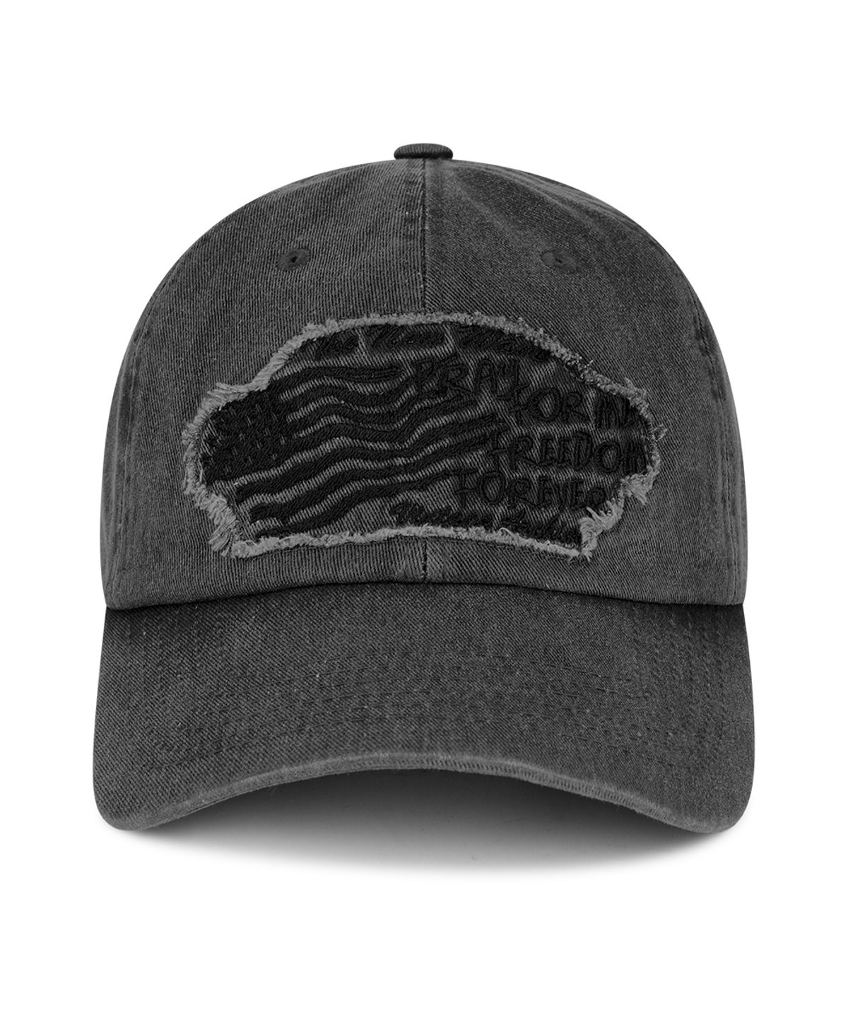 마하그리드(MAHAGRID) RAW CUT FLAG CAP CHARCOAL(MG2FFMAB28A)
