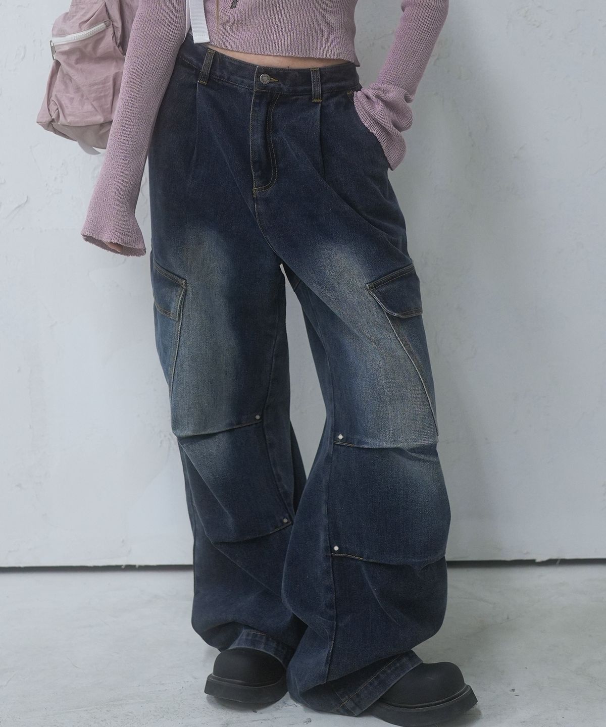 어반드레스(AVANDRESS) Side Big Cargo Pants BLACK CAMO