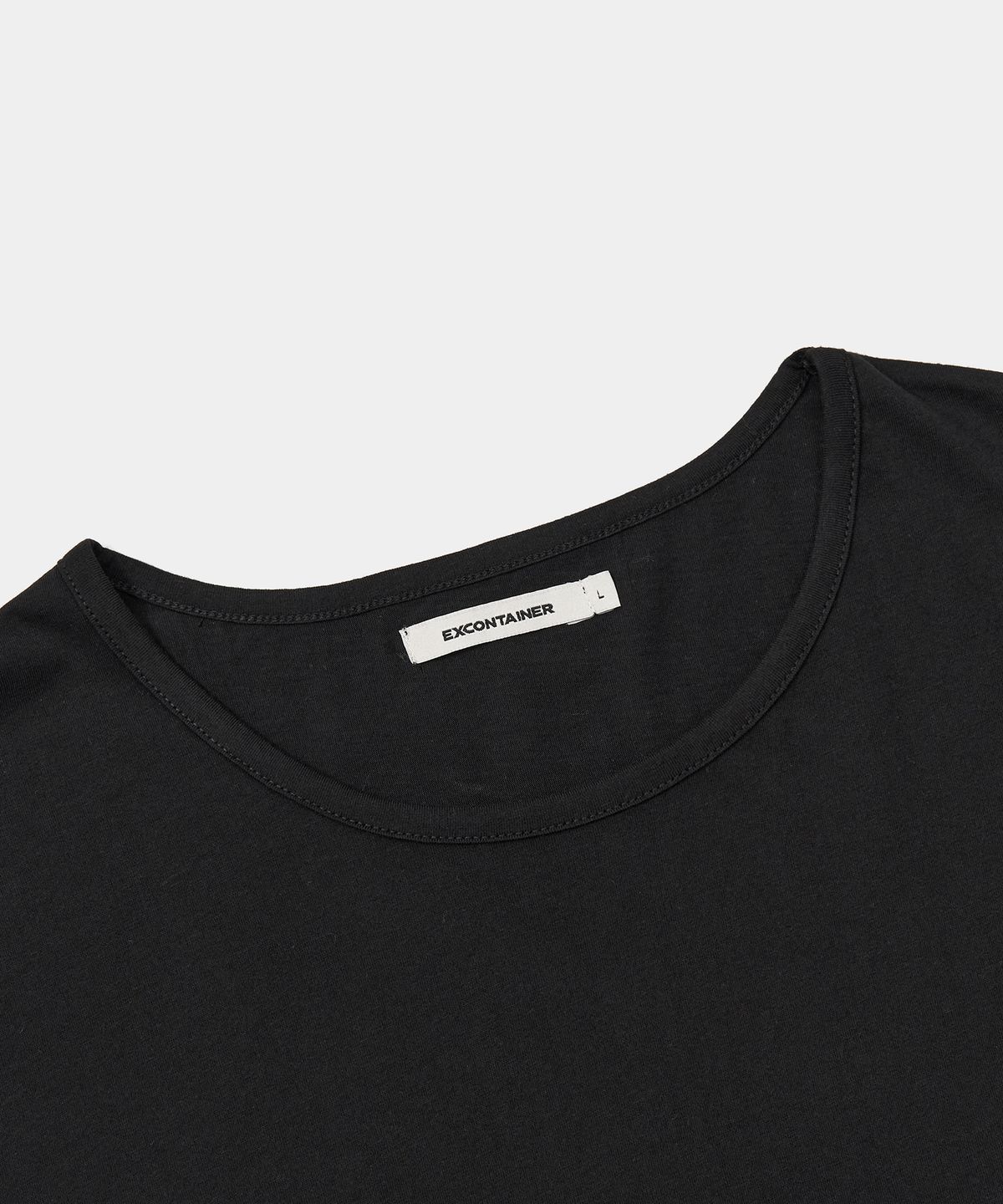 엑스컨테이너(EXCONTAINER) 빈티지 레이어드 롱 슬리브 (BLACK)