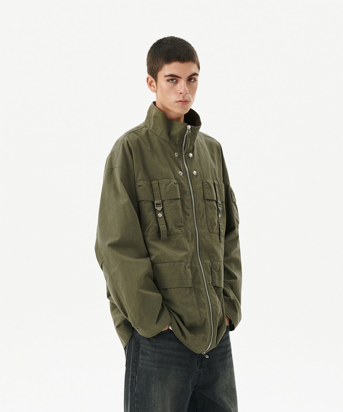 마하그리드(MAHAGRID) WASHED FIELD JACKET KHAKI(MG2FFMB930A)