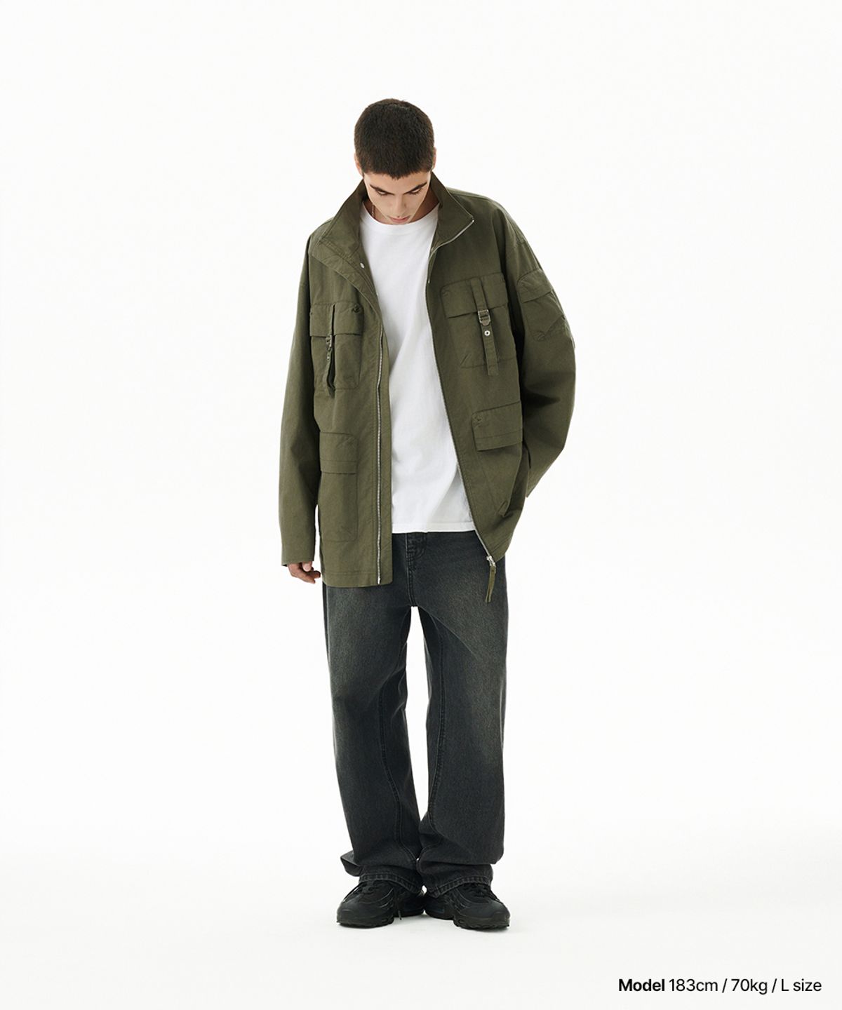 마하그리드(MAHAGRID) WASHED FIELD JACKET KHAKI(MG2FFMB930A)