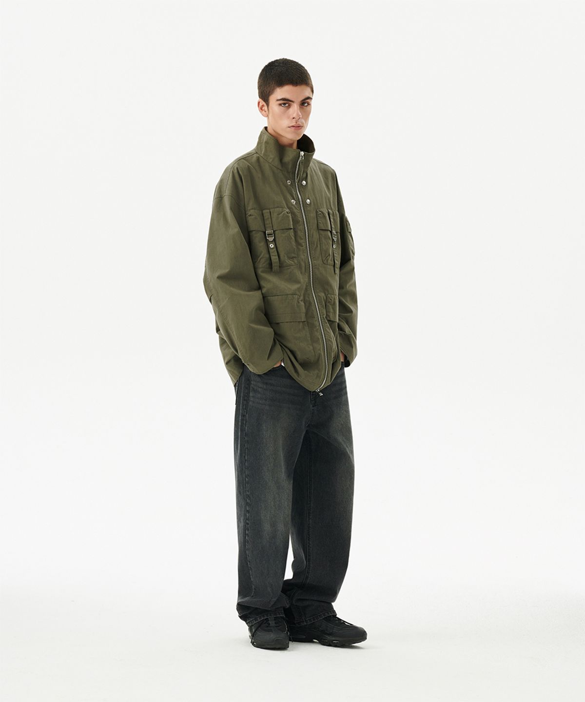 마하그리드(MAHAGRID) WASHED FIELD JACKET KHAKI(MG2FFMB930A)