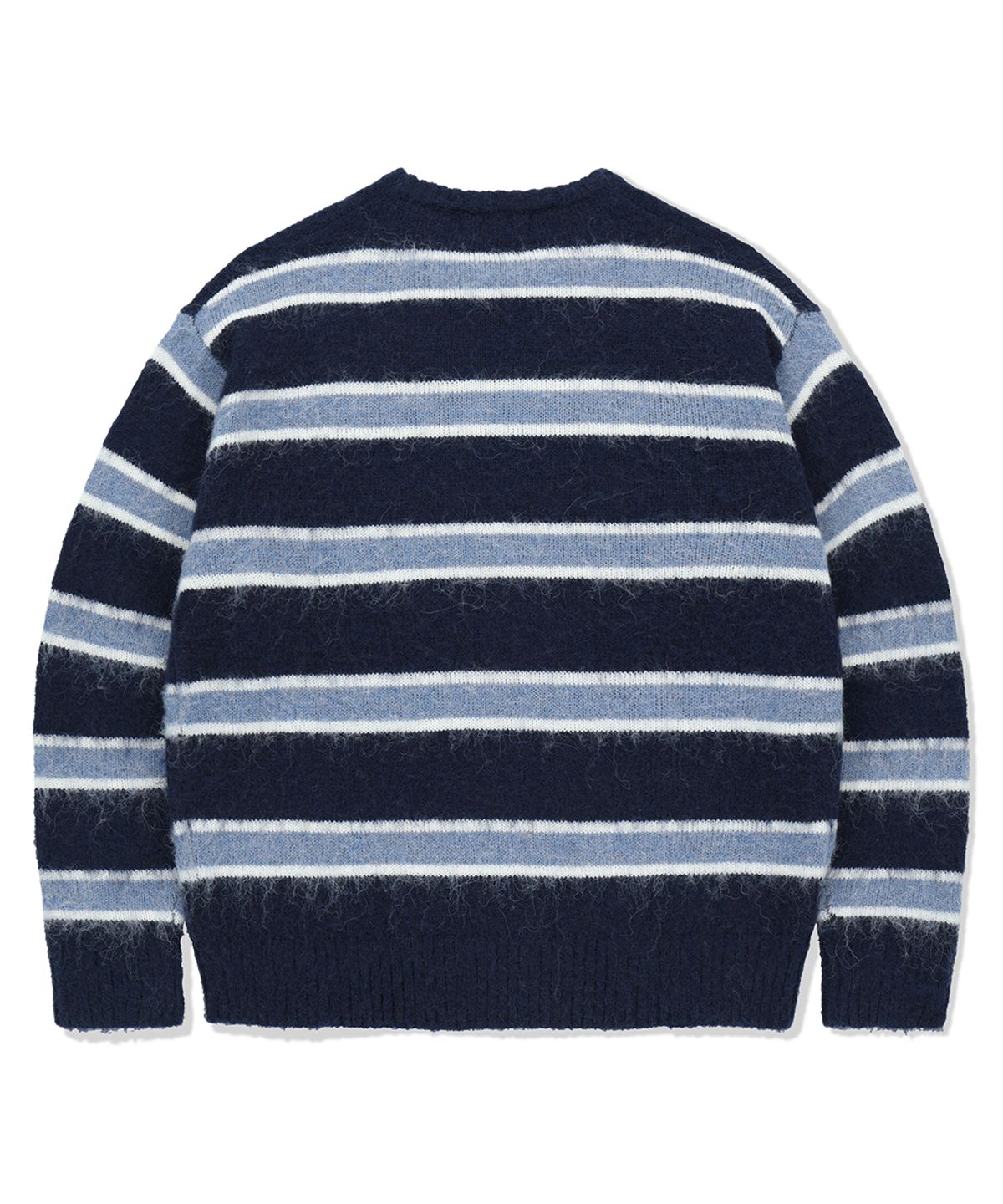 마하그리드(MAHAGRID) HAIRY STRIPE KNIT SWEATER NAVY(MG2FFMK600A)