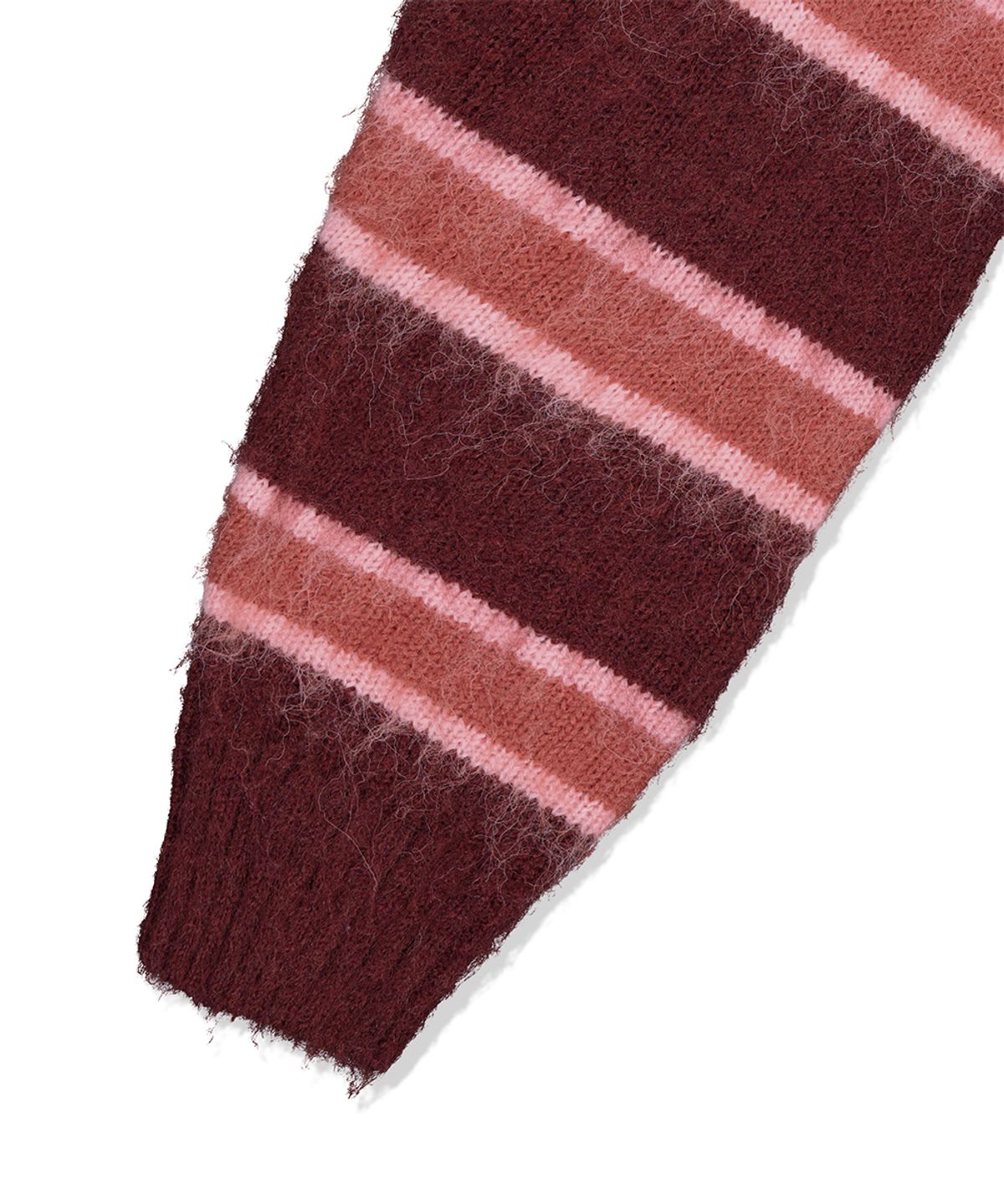 마하그리드(MAHAGRID) HAIRY STRIPE KNIT SWEATER BURGUNDY(MG2FFMK600A)