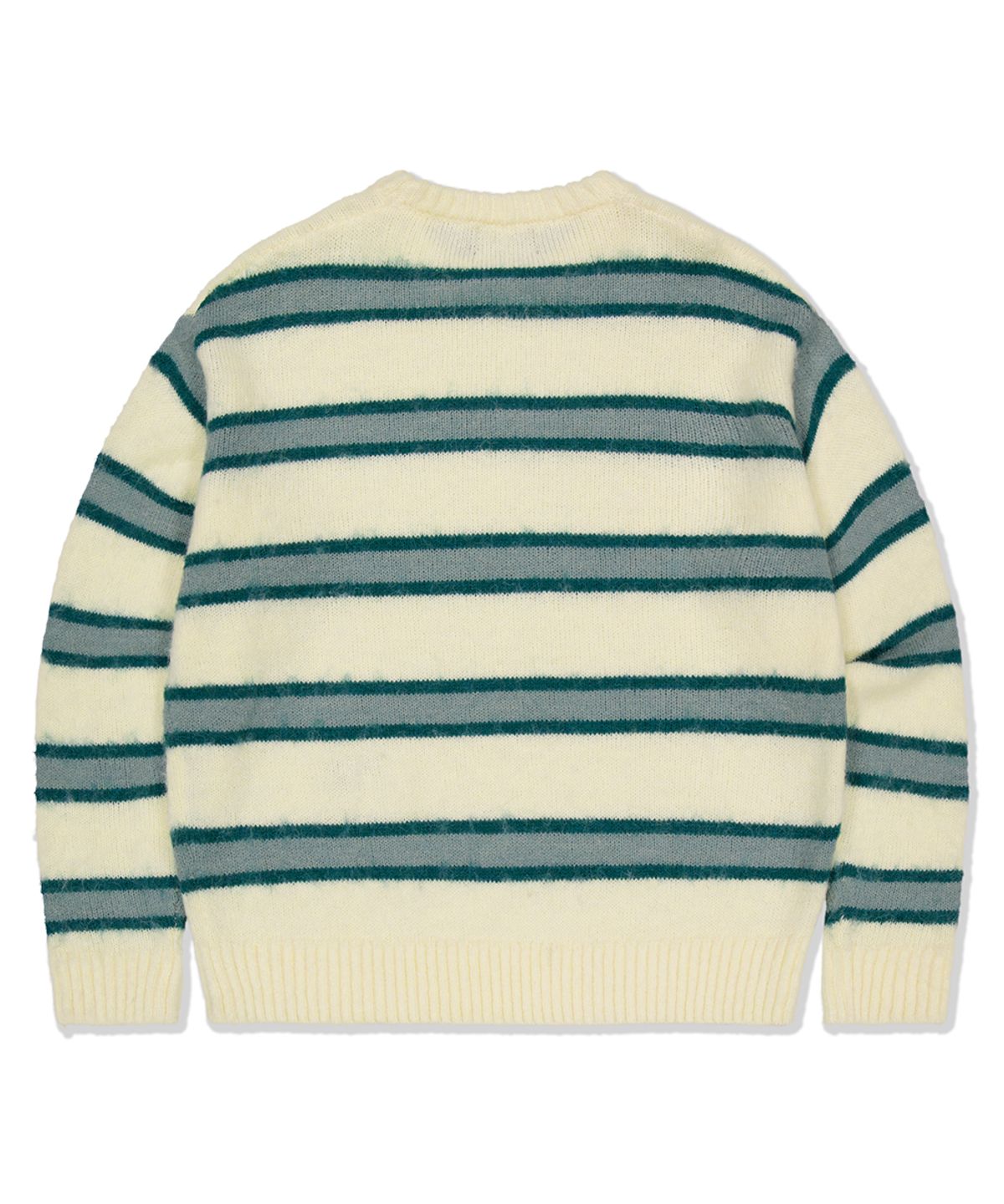 마하그리드(MAHAGRID) HAIRY STRIPE KNIT SWEATER IVORY(MG2FFMK600A)