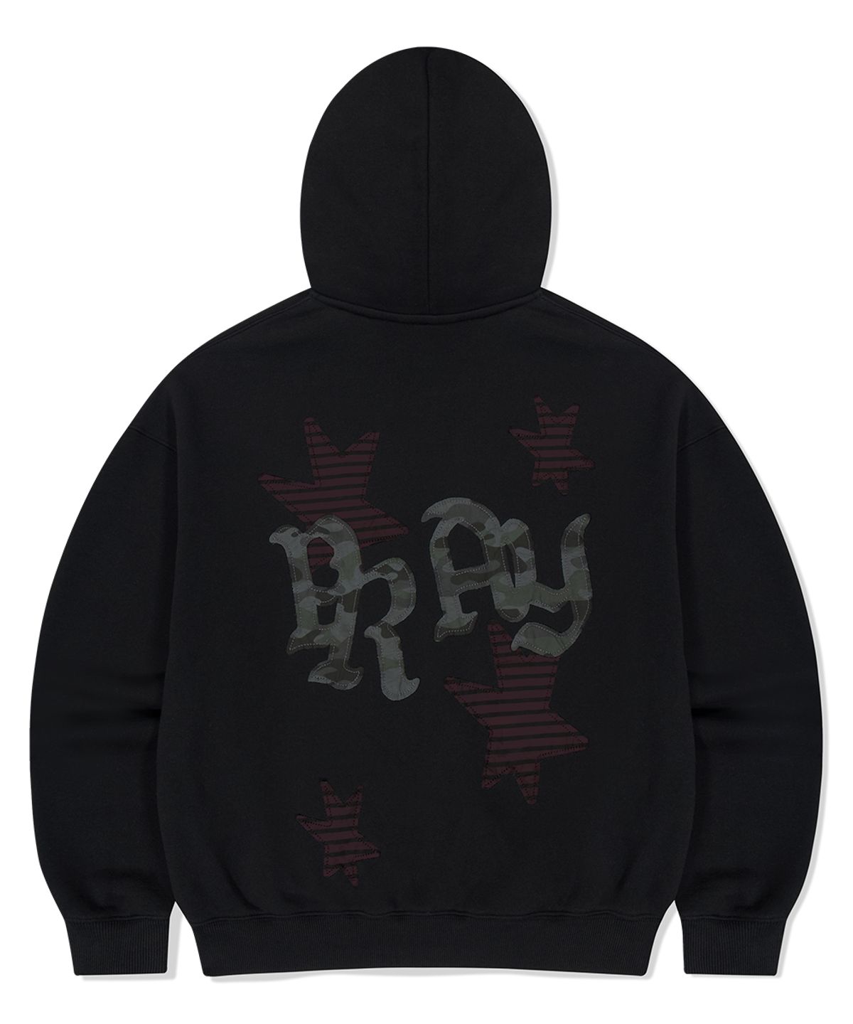 마하그리드(MAHAGRID) PRAY APPLIQUE ZIP UP HOODIE BLACK(MG2FFMM495A)