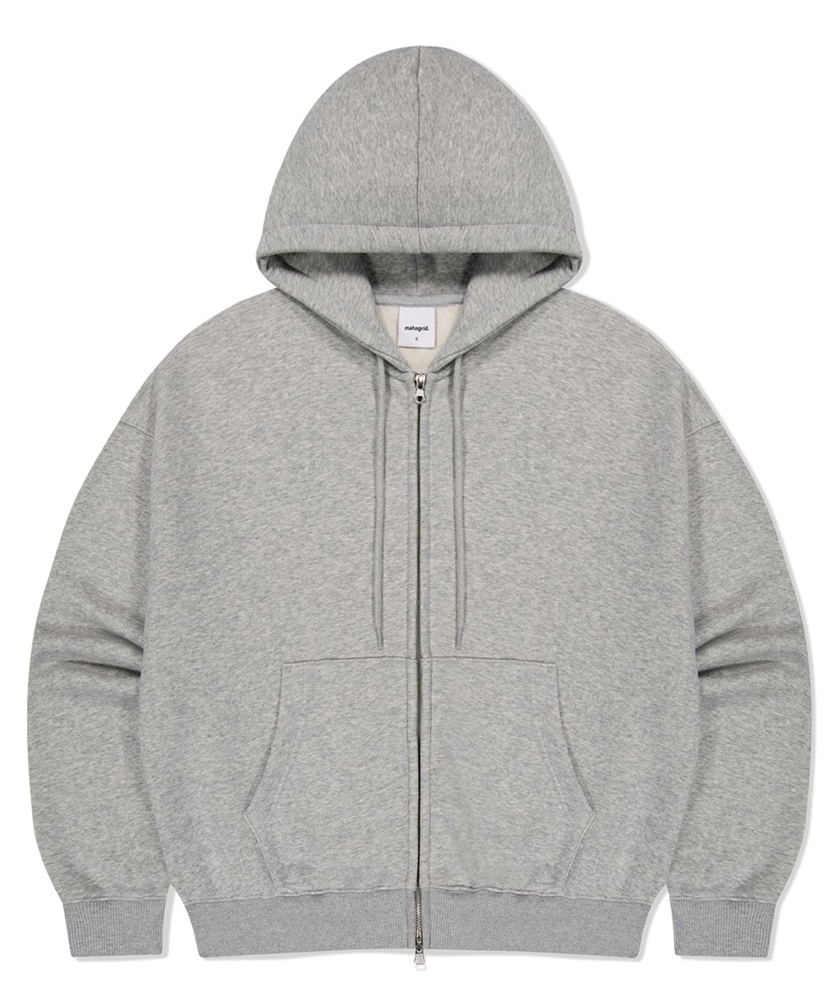 마하그리드(MAHAGRID) PRAY APPLIQUE ZIP UP HOODIE GREY(MG2FFMM495A)