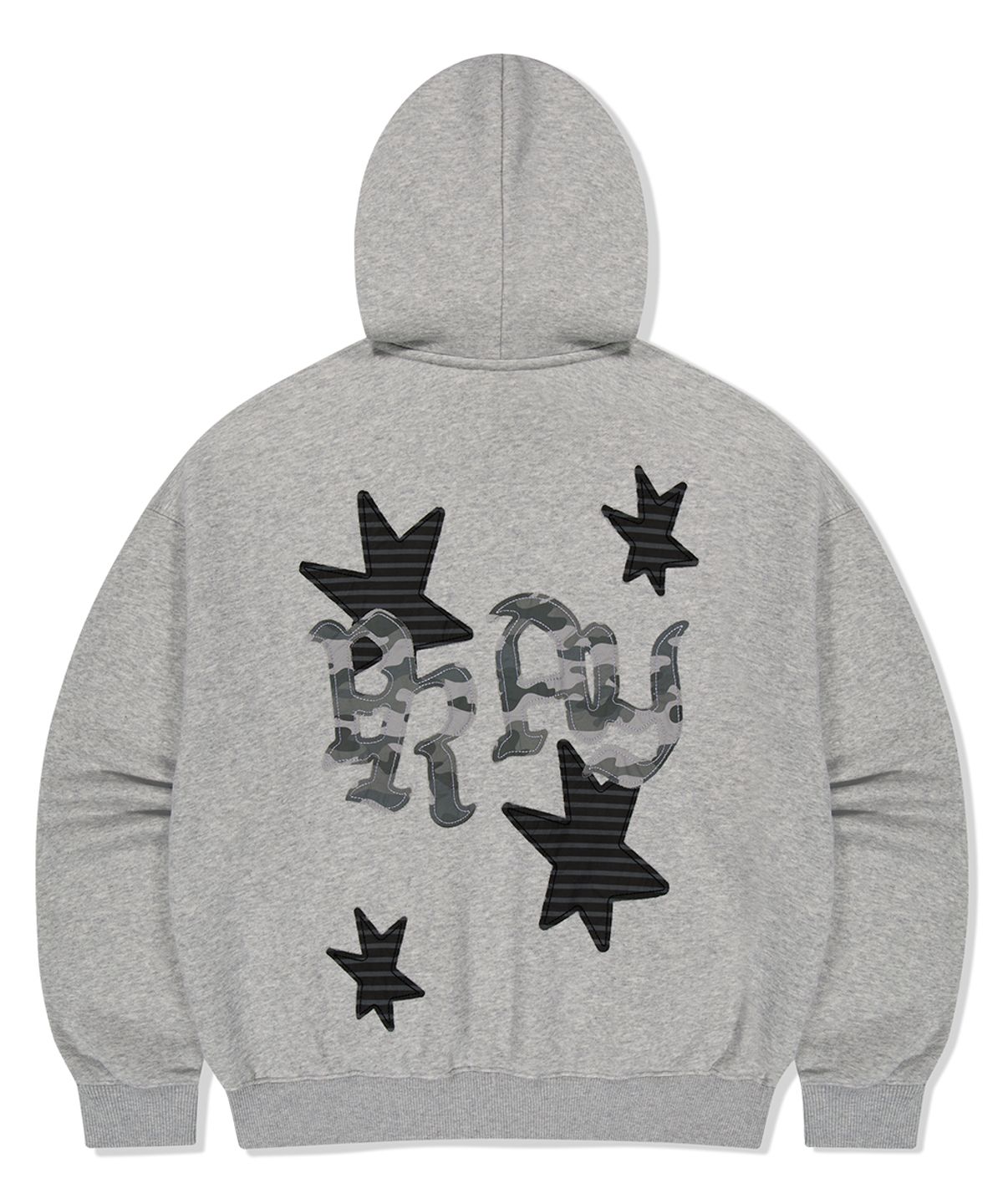 마하그리드(MAHAGRID) PRAY APPLIQUE ZIP UP HOODIE GREY(MG2FFMM495A)