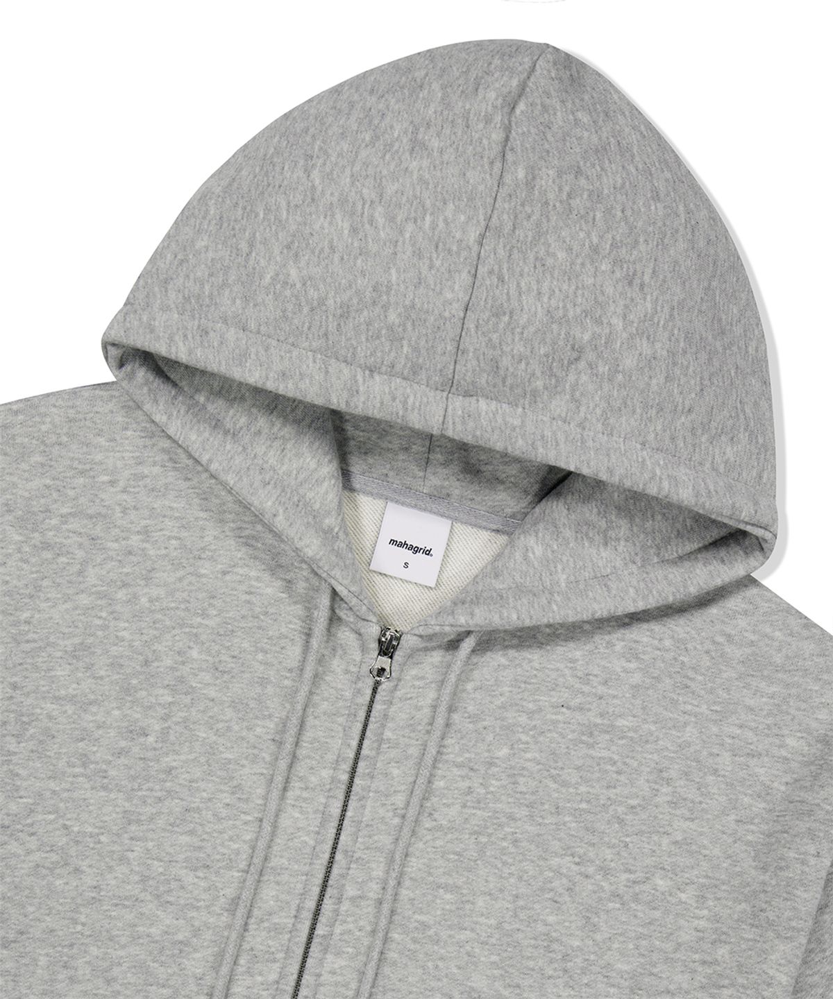 마하그리드(MAHAGRID) PRAY APPLIQUE ZIP UP HOODIE GREY(MG2FFMM495A)