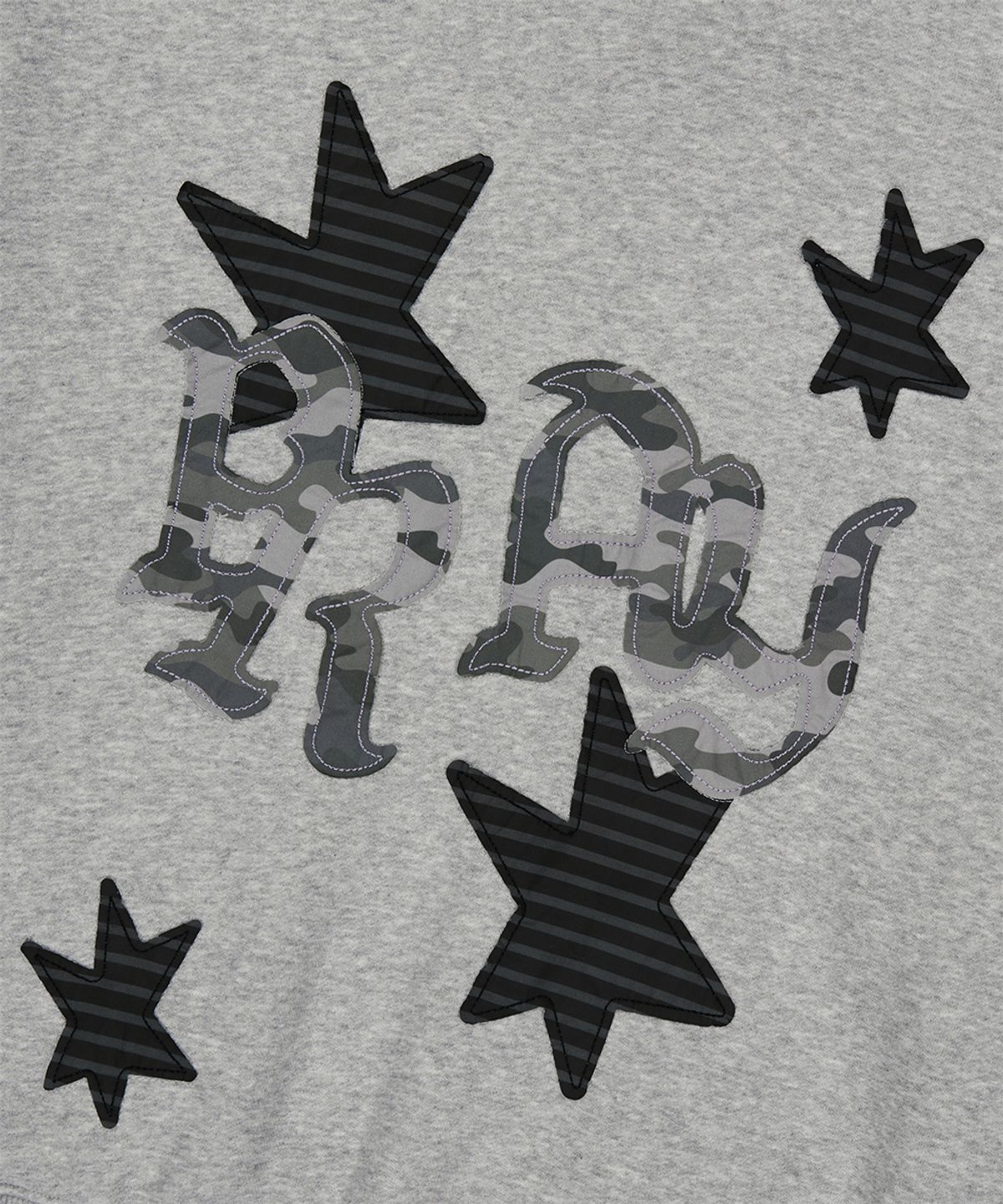 마하그리드(MAHAGRID) PRAY APPLIQUE ZIP UP HOODIE GREY(MG2FFMM495A)