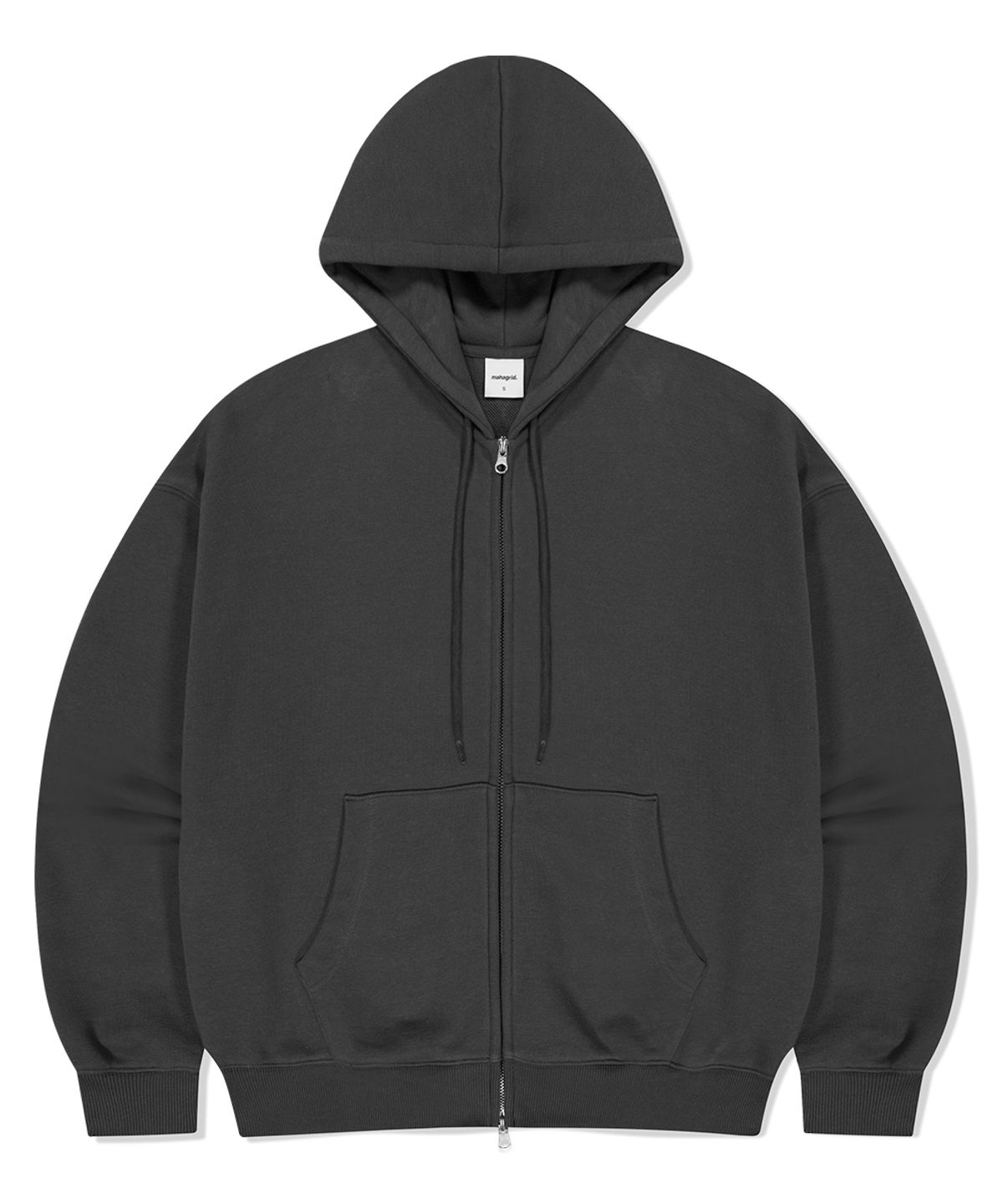 마하그리드(MAHAGRID) PRAY APPLIQUE ZIP UP HOODIE CHARCOAL(MG2FFMM495A)