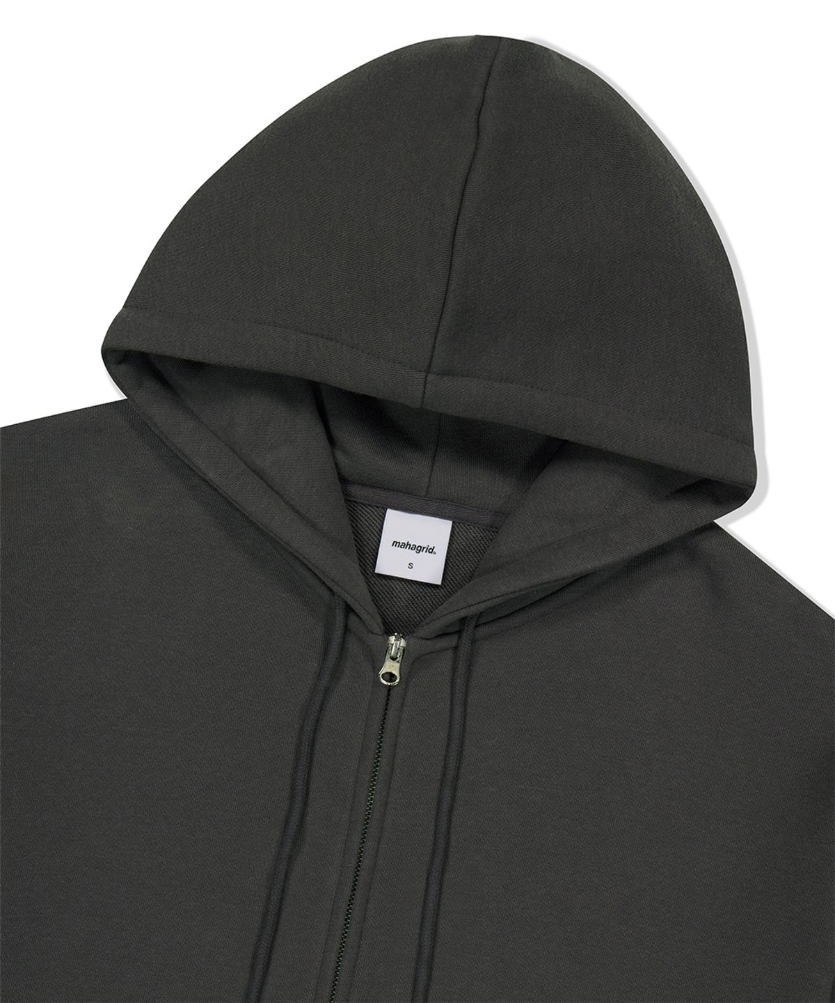 마하그리드(MAHAGRID) PRAY APPLIQUE ZIP UP HOODIE CHARCOAL(MG2FFMM495A)