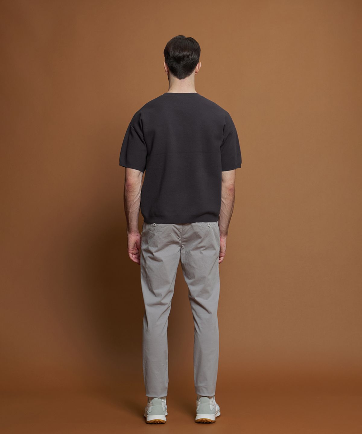 빠니깔레(PANICALE) 그레이 드로우스트링 면혼방 팬츠