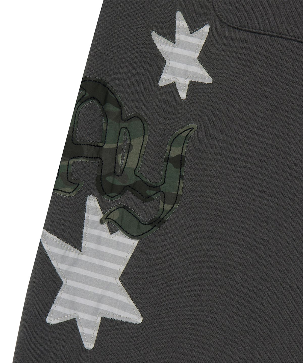 마하그리드(MAHAGRID) PRAY APPLIQUE SWEAT PANT CHARCOAL(MG2FFMPA05A)
