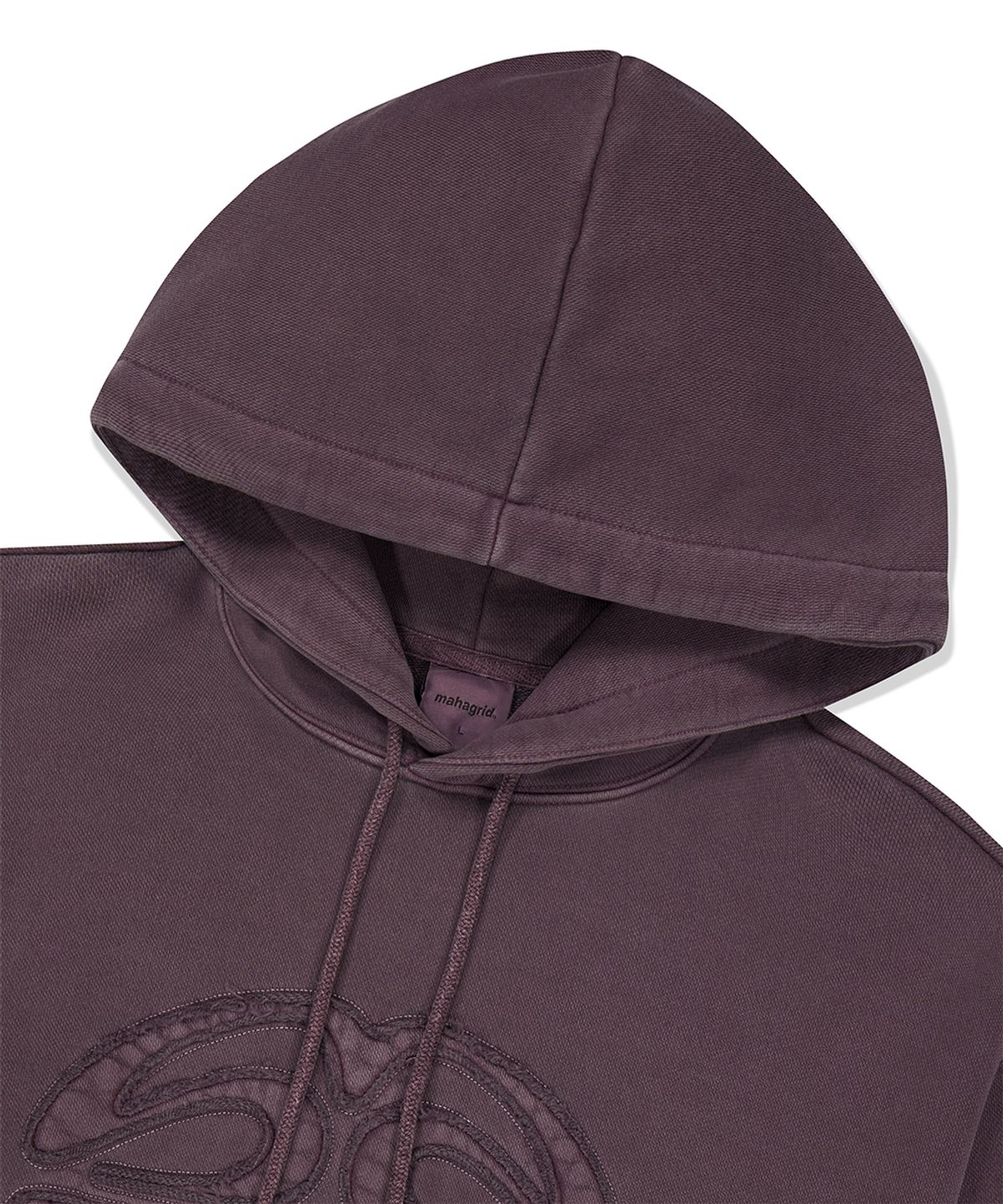 마하그리드(MAHAGRID) PIGMENT ECLIPSE LOGO HOODIE DEEP PURPLE(MG2FFMM411A)