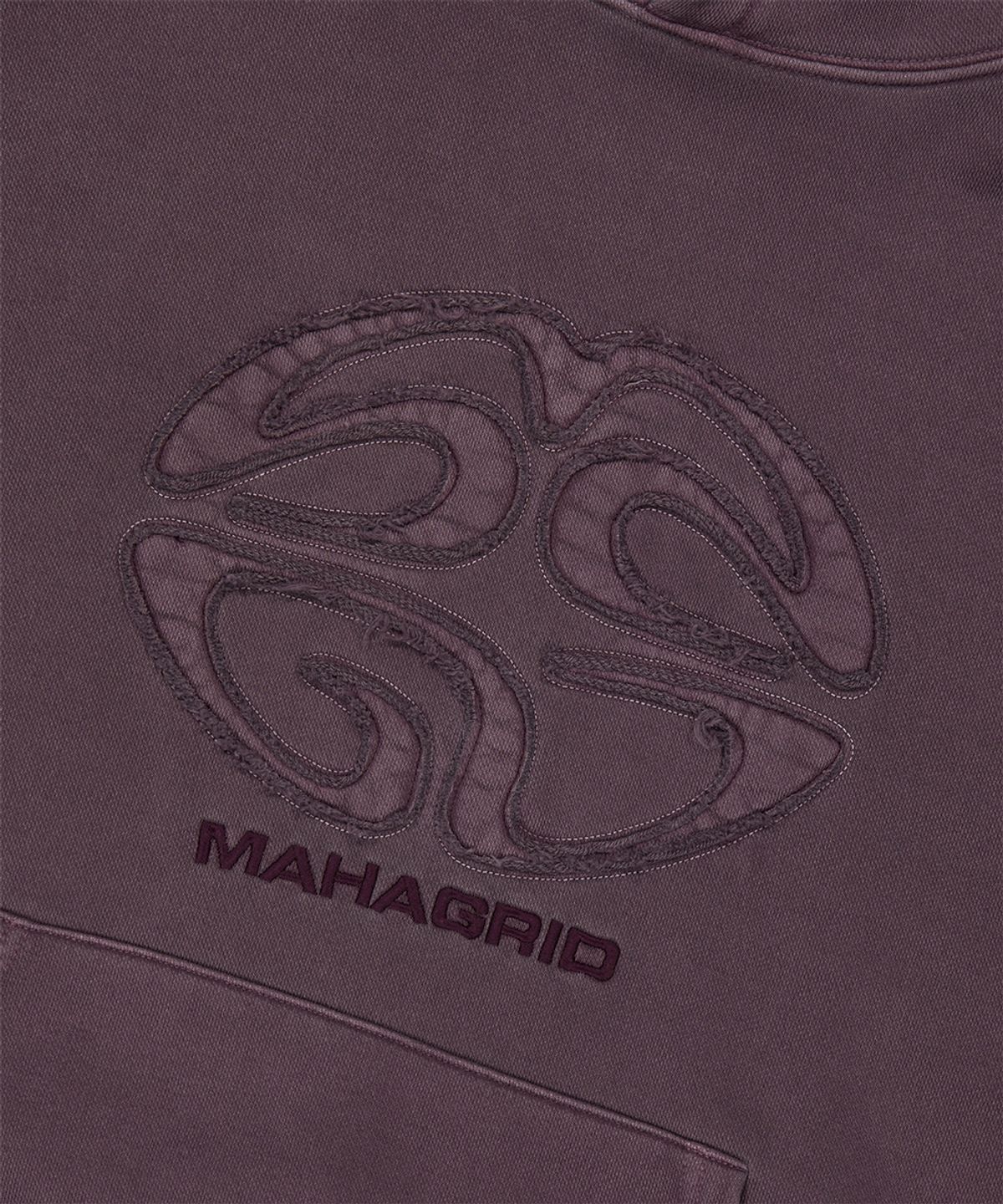 마하그리드(MAHAGRID) PIGMENT ECLIPSE LOGO HOODIE DEEP PURPLE(MG2FFMM411A)