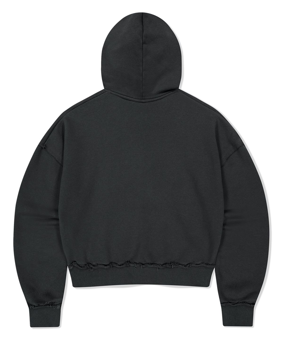 마하그리드(MAHAGRID) RAW CUT PRAY CROP HOODIE CHARCOAL(MG2FFFM418A)