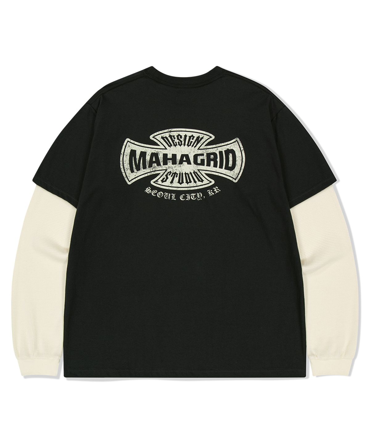 마하그리드(MAHAGRID) CROSS LOGO THERMAL LS TEE CHARCOAL(MG2FFMT571A)