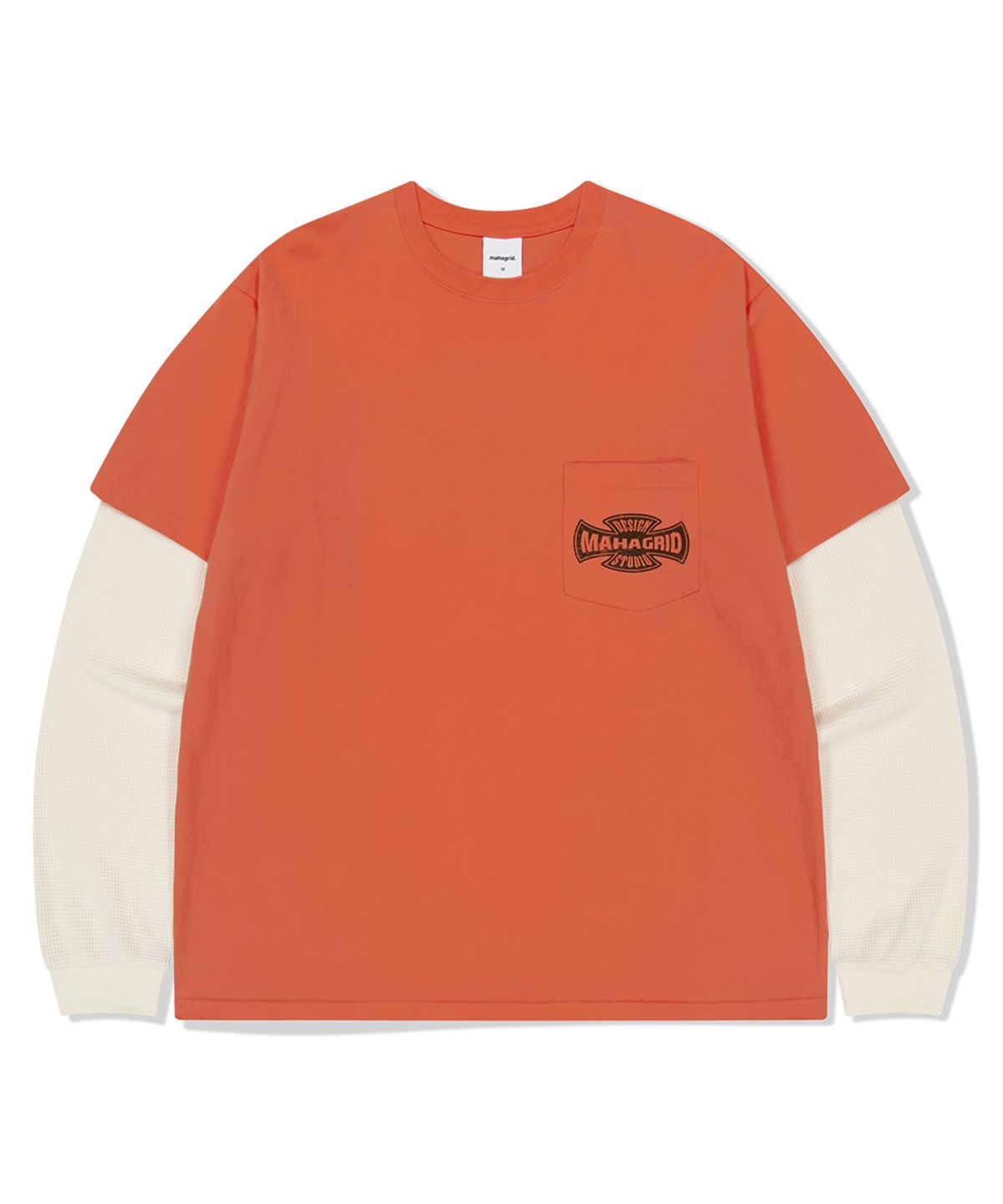 마하그리드(MAHAGRID) CROSS LOGO THERMAL LS TEE ORANGE(MG2FFMT571A)