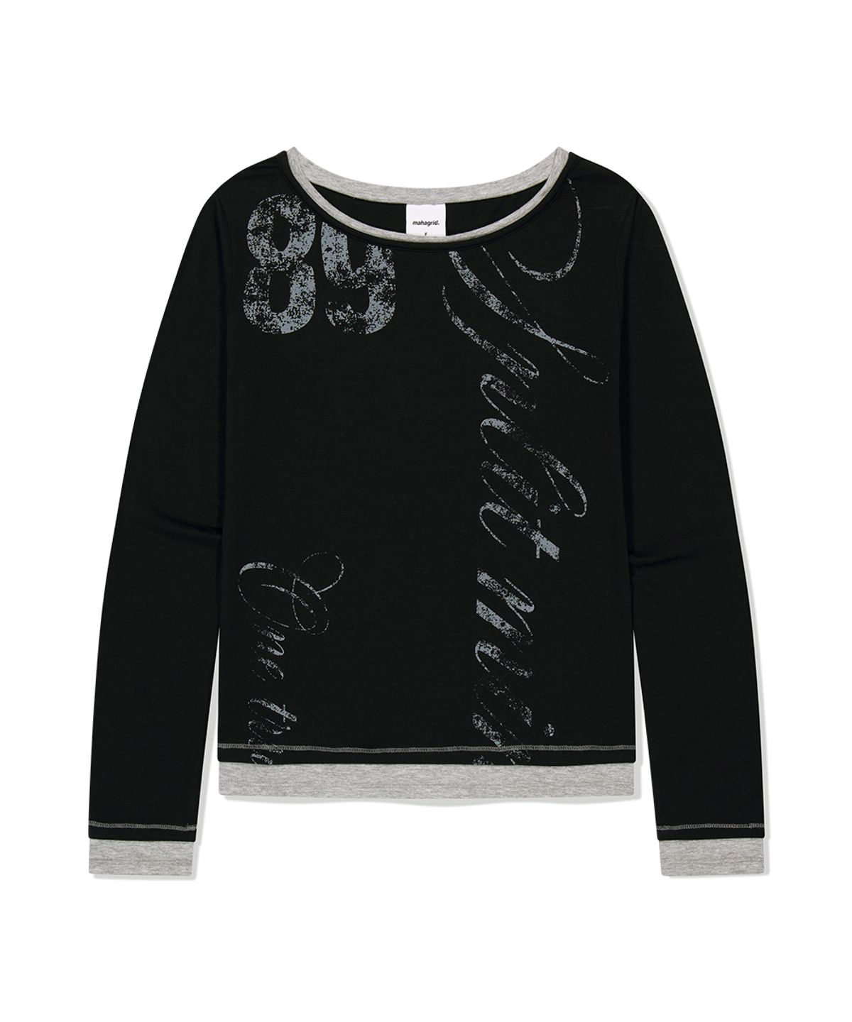 마하그리드(MAHAGRID) TRUTH LAYERED LONG SLEEVE TEE BLACK(MG2FFFT572A)