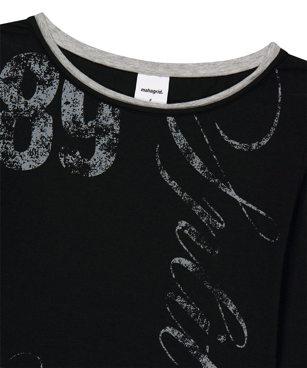 마하그리드(MAHAGRID) TRUTH LAYERED LONG SLEEVE TEE BLACK(MG2FFFT572A)