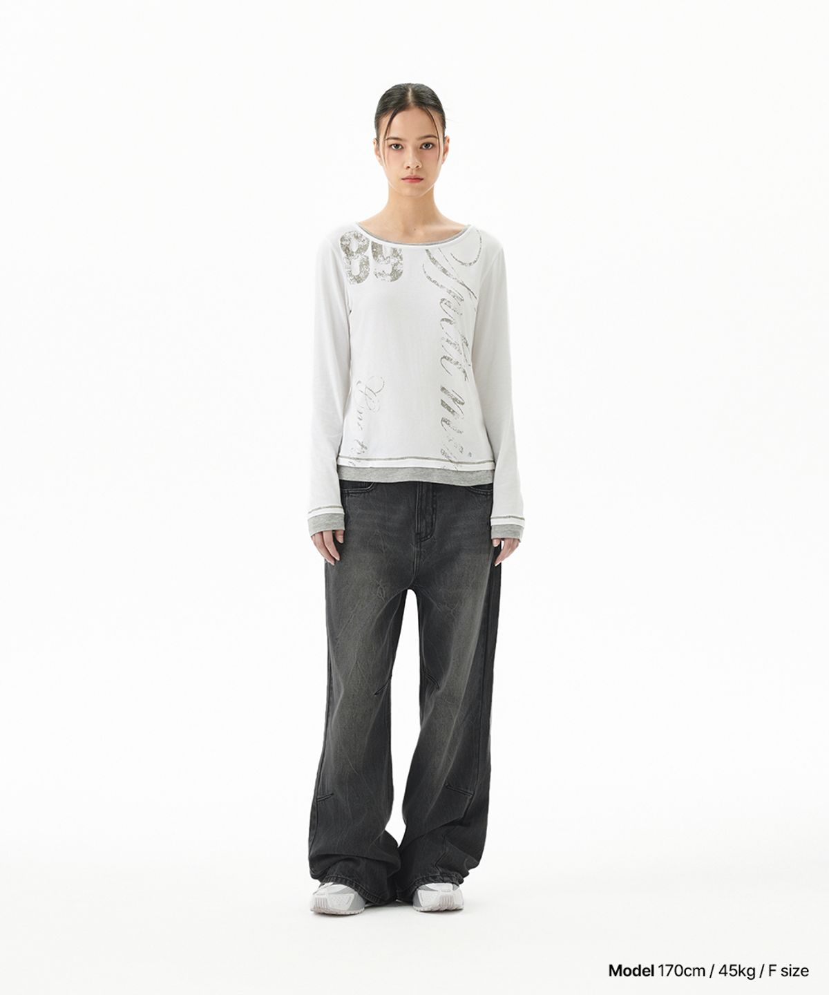 마하그리드(MAHAGRID) TRUTH LAYERED LONG SLEEVE TEE IVORY(MG2FFFT572A)