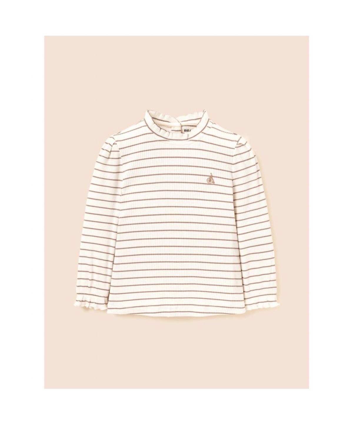 빈폴 키즈(BEANPOLE KIDS) 간절기 스트라이프 골지 티셔츠  브라운 (BI5841G02D) (BI5841G02D)
