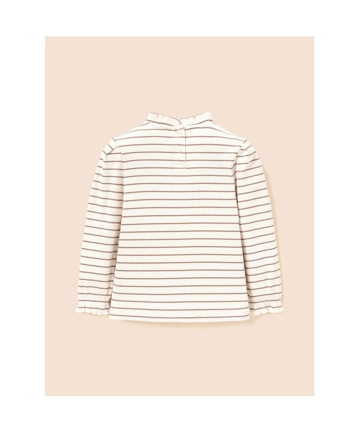 빈폴 키즈(BEANPOLE KIDS) 간절기 스트라이프 골지 티셔츠  브라운 (BI5841G02D) (BI5841G02D)