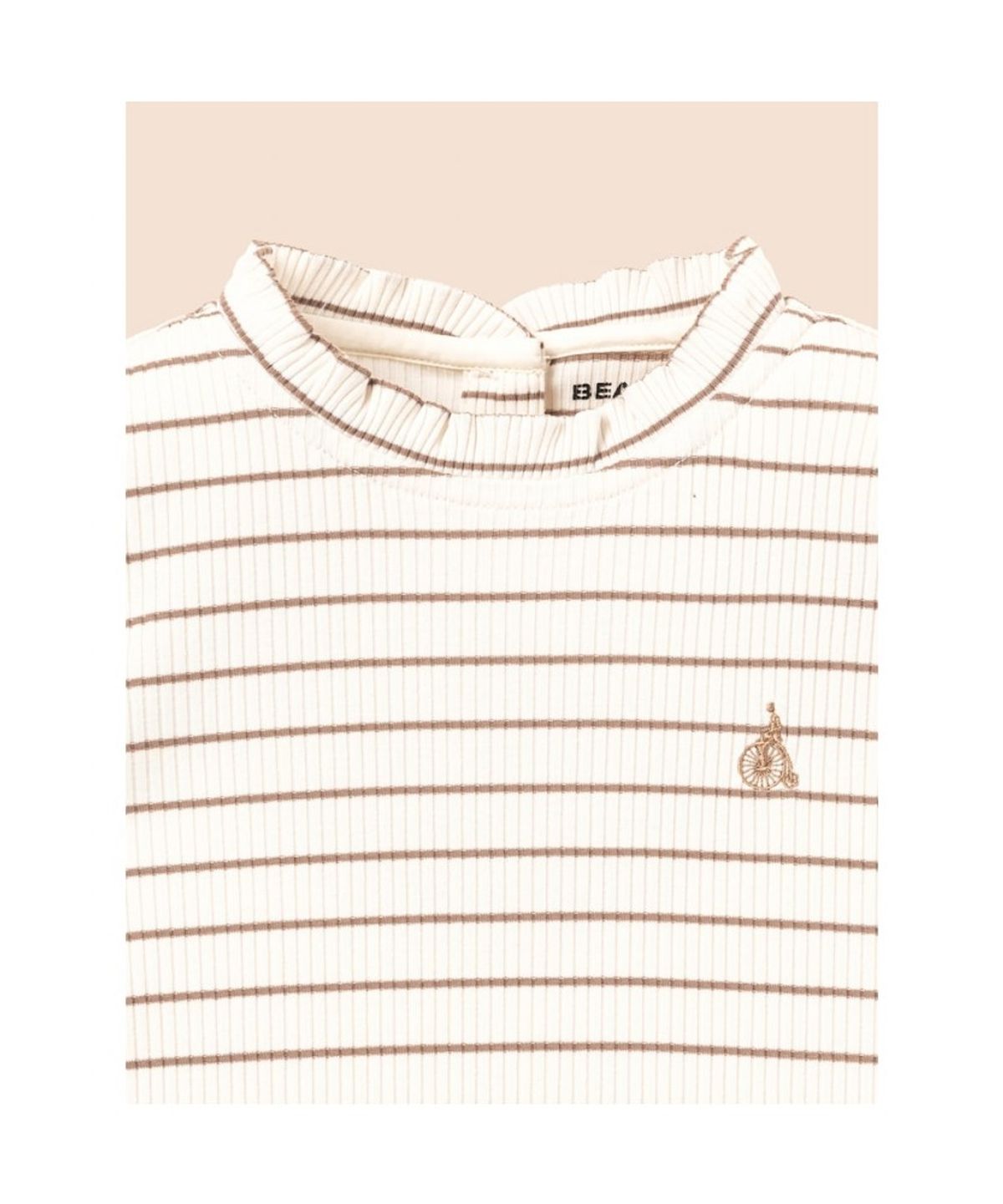 빈폴 키즈(BEANPOLE KIDS) 간절기 스트라이프 골지 티셔츠  브라운 (BI5841G02D) (BI5841G02D)