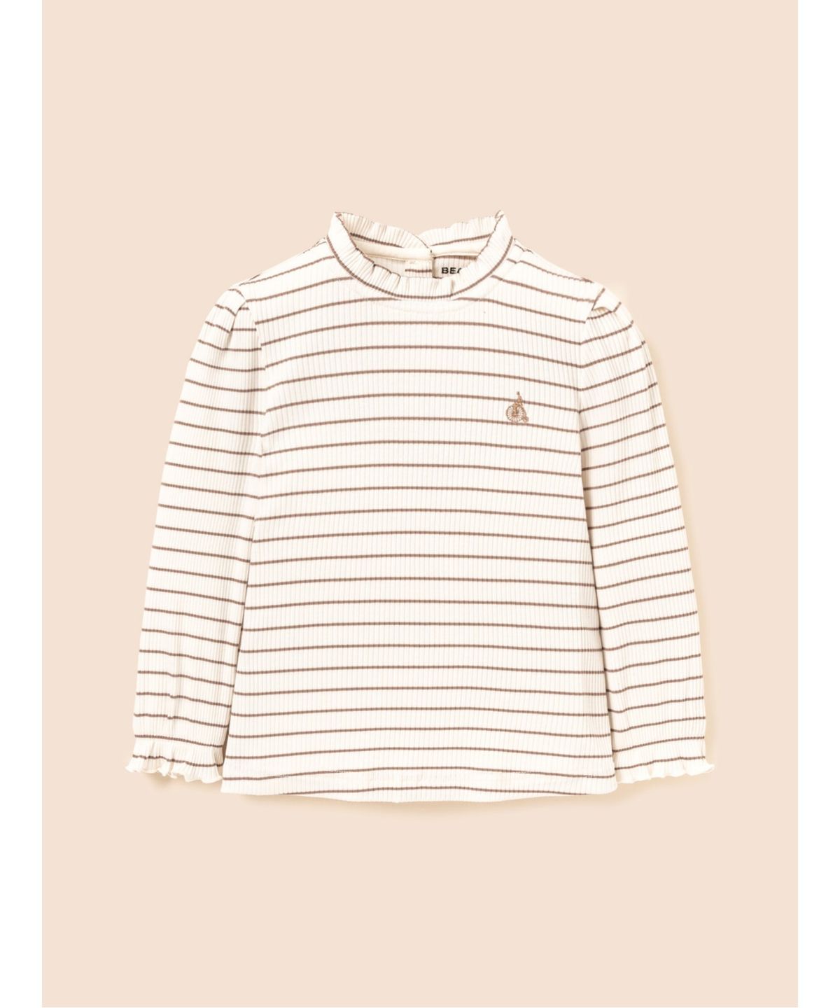 빈폴 키즈(BEANPOLE KIDS) 간절기 스트라이프 골지 티셔츠  브라운 (BI5841G02D) (BI5841G02D)