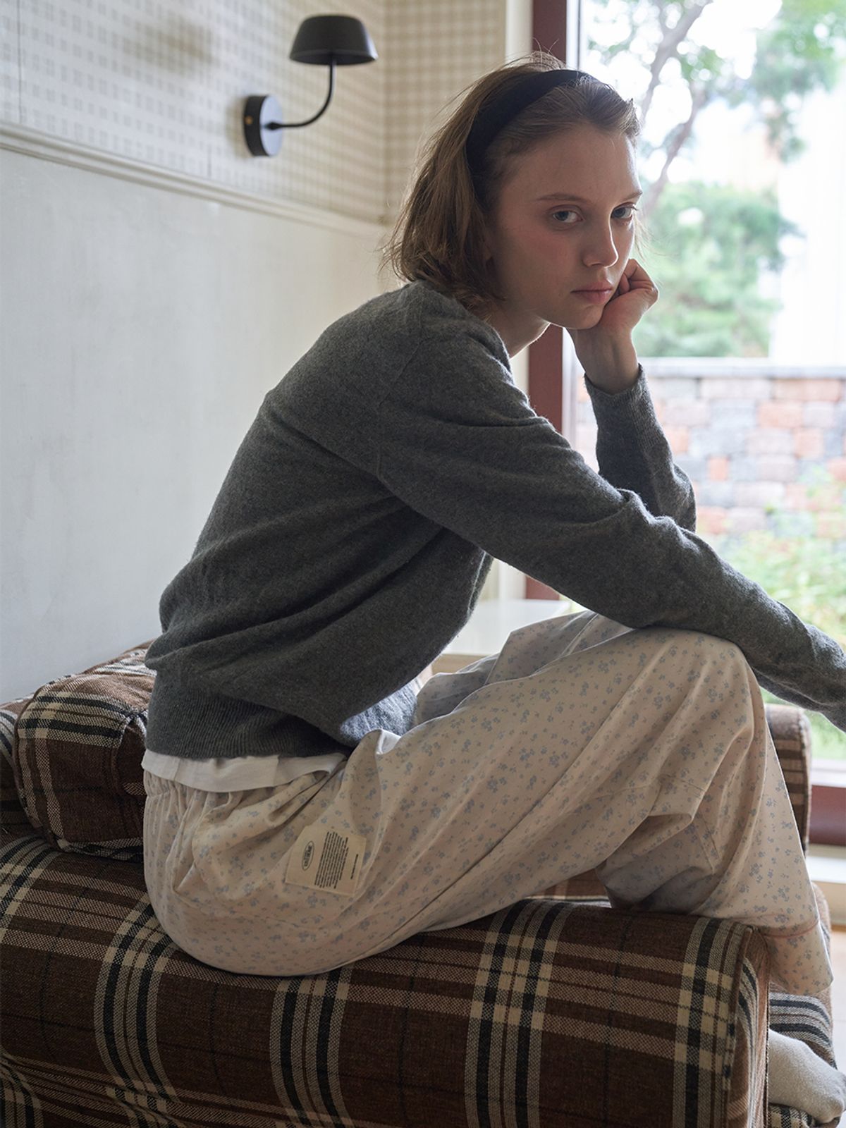 비비홈(VIVIHOME) (uni) 가든오브파리 플라워 면모달 팬츠 아이보리(2 sizes)