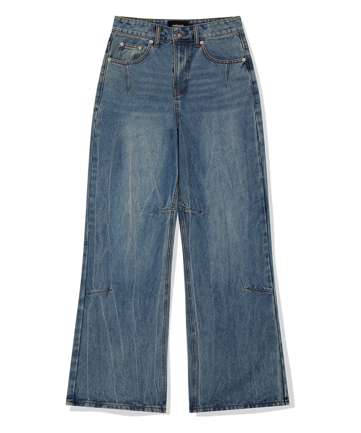 마하그리드(MAHAGRID) WASHED DART DENIM PANT BLUE(MG2FFFD114A)